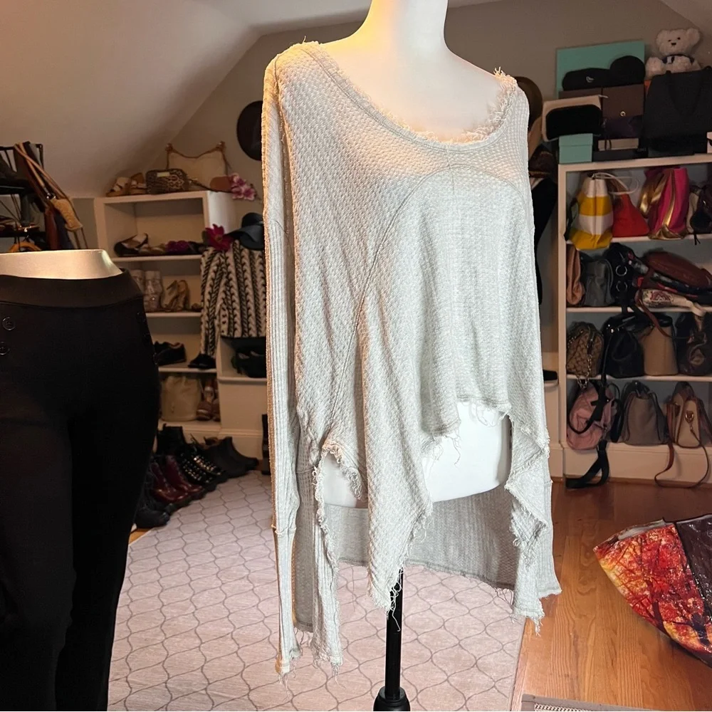Free People Ventura Thermal Boho Tunic Top Size XS - Picture 7 of 8